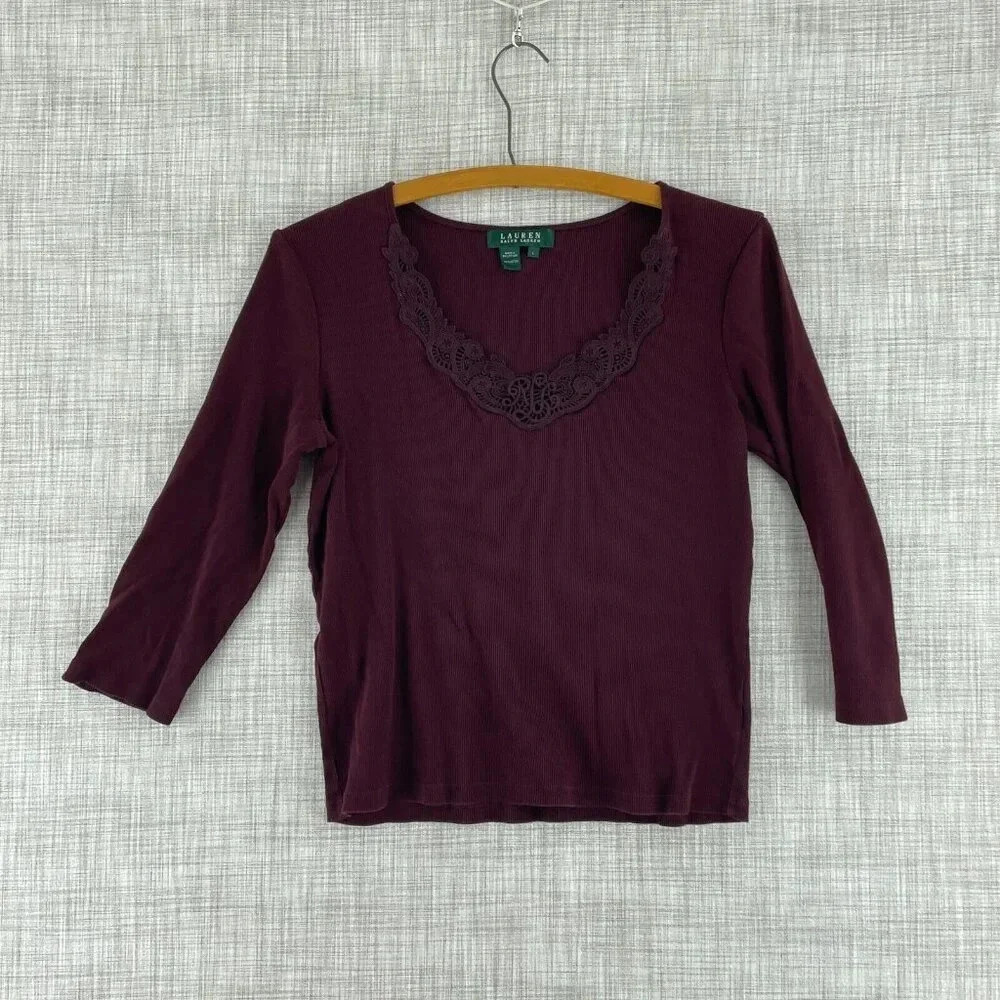 Lauren Ralph Lauren light Sweater Womens L purple 3741